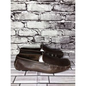 Metropolitan View Brown Leather Designer Driving Loafers Shoes Men Sz 11M US/44